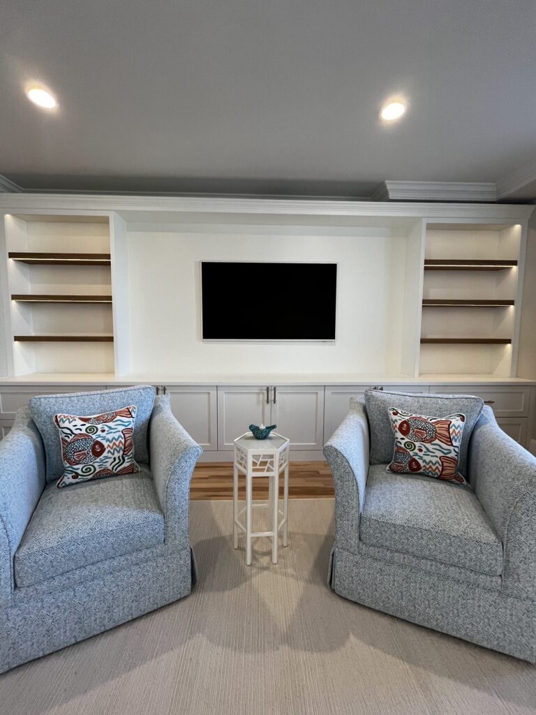 Custom built-in media wall Spring Lake